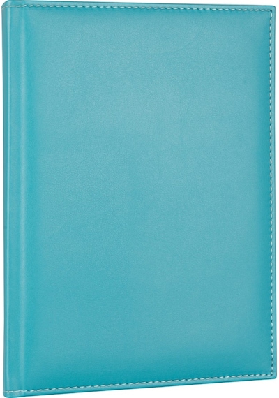 2K 2027 Yeni Yıl Deri Kapak Ajanda Defter Tarihli Çizgili 17x24 CM - Turkuaz