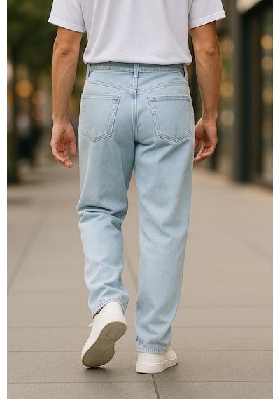 Cedy Denim Yüksek Kalite Baggy Fit Jean Leon Yüksek Bel Bol Kesim Kot Pantolon C352 Çok Renkli
