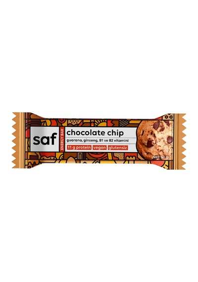 5 Adet Saf Chocolate Chip Energy Bar 50 G