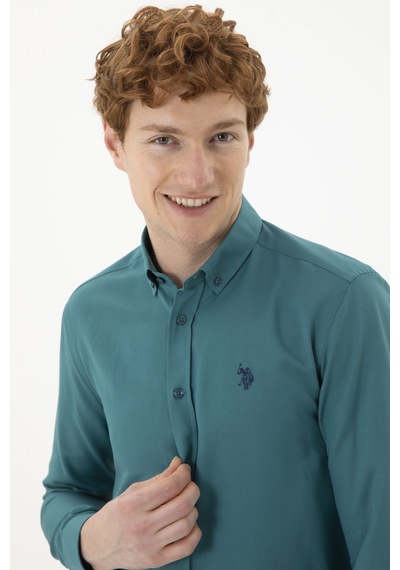 U.s. Polo Assn. Erkek Mint Gömlek Basic 50288629-vr090 Yeşil U.s. Polo Assn. Erkek Mint Gömlek Basic 50288629-vr090 Yeşil