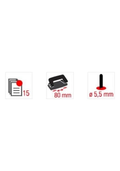 Delta 109 Standart Delgeç Perforatör 15 Sf. Kırmızı Siyah