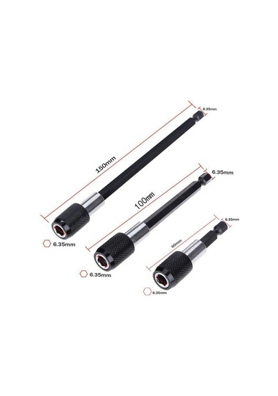 Zhltools 3lü Matkap Ucu Tornavida Bits Uzatma Adaptörü