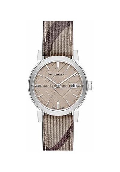 Burberry Bu9118 Modeli Kumaş Yüzeyli Saat Kordonu