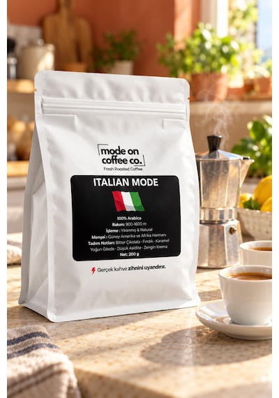 Italian Mode Filtre Ve Espresso Harmanı 200 Gr %100 Arabica Yıkanmış & Natural