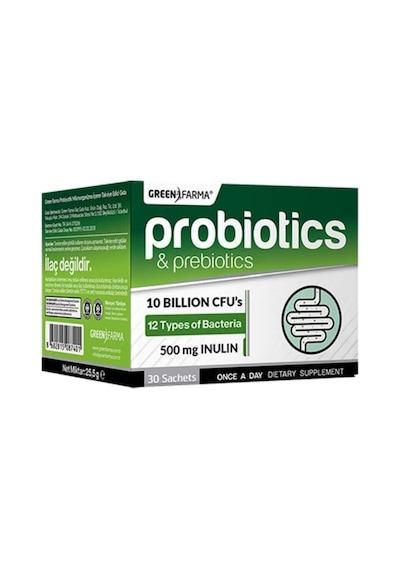 Green Farma Probiyotik & Prebiyotik 10 Milyar 30 Saşe