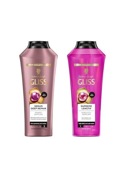 Şampuan Seti Serum Deep Repair Ve Supreme Length, 2 X 400 Ml