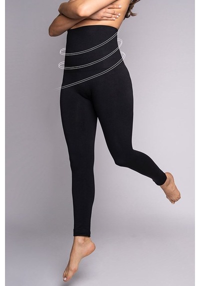 Akdağ Sportswear Dikişsiz Yüksek Bel Toparlayıcı Korseli Bel Bantlı Siyah Korse Taytsiyah S Siyah