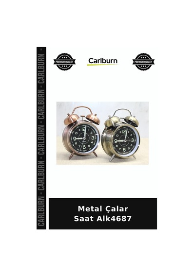 Özel Üretim Dekoratif Masa Saati Retro Ofis Hediye Metal Çalar Saat Alk4687 Çok Renkli