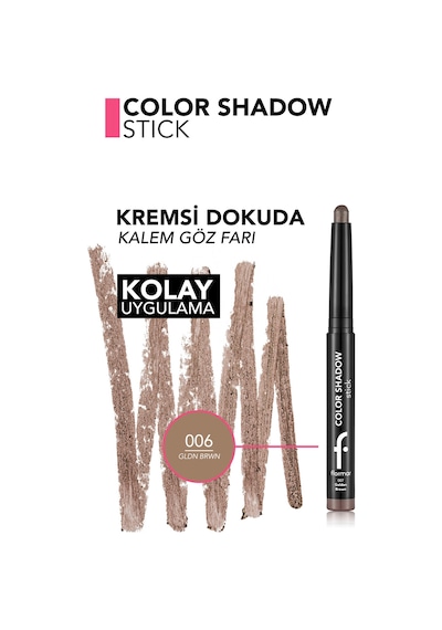 Color Shadow Yüksek Pigmentli & Işıltılı Asansörlü Kalem Göz Farı 8682536093231 007gldnbrwn