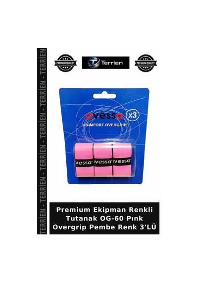Özel Üretim Og-60 Pınk Overgrip Pembe Renk 3'lü Aksesuar Kavrama