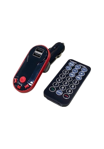 12v-24v Transmıtter Aux/bluetooth/mp3/sd Kart/usb X 2 Şarj Uzaktan Kumandalı Kırmızı