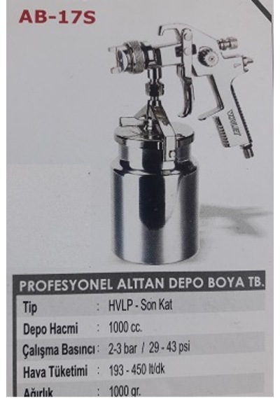 Voylet Ab-17S Boya Tabancası Alttan Depolu N11.146