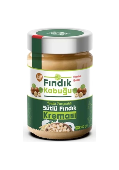 Fındık Kabuğu Parçacıklı Sütlü %50 Fındık Kreması 300 G