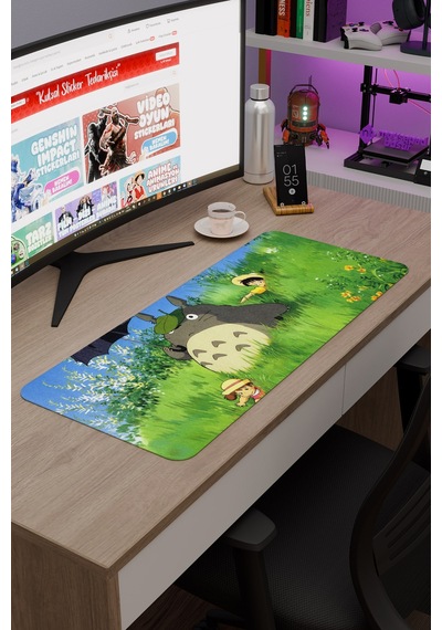 Totoro Anime V5 - 70x30 Xl Gaming Kauçuk Kaymaz Taban Mouse Pad Fare Altlığı