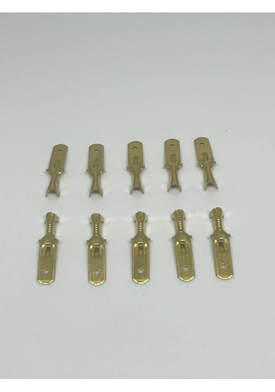 10 Adet 6,3mm Erkek Fiş Terminal Kablo Ucu Sf1eu