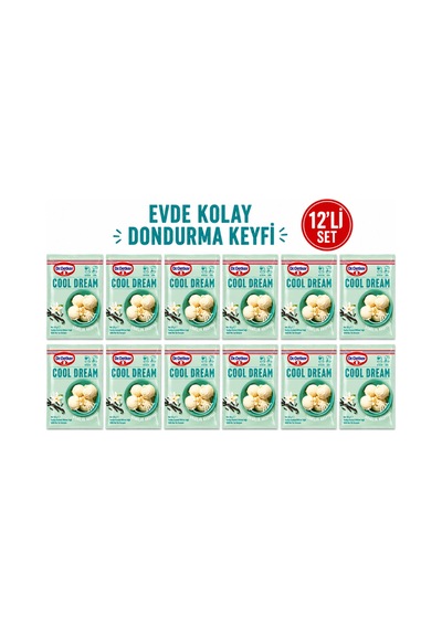 Cool Dream Vanilya Aromalı Dondurma Karışımı 12 Li Avantaj Seti Evde Kolay Dondurma Keyfi - 886335826