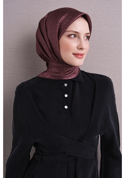 Armine Sura İpek Eşarp 2026-2027 - Sonbahar Kış-asm9630 Mürdüm