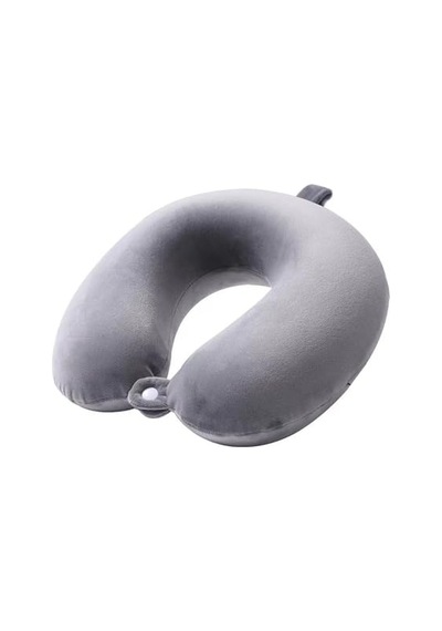 Seyahat Yastığı Boyun Destekli Taşınabilir Ve Ergonomik Tasarım Uçak Araba Ve Yolculuklar Için Ideal Gri
