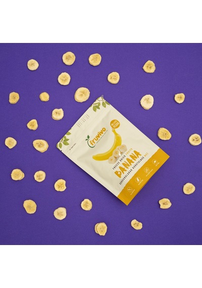 Fruvivo Dondurularak Kurutulmuş Muz 30  G Freeze Dry Muz Cipsi Şeker İlavesiz %100 Doğal Vegan Atıştırmalık
