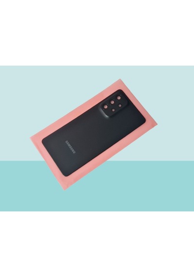 Tkgz - Samsung Galaxy Uyumlu A53 Arka Kapak Cam Full Lensli - Siyah Çok Renkli