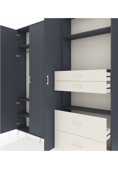 Arges Dolap 12 Raflı 4 Çekmeceli Tek Askılı 220x30x243 Antrasit-antrasit/aytaşı Antrasıt/aytası Arges Dolap 12 Raflı 4 Çekmeceli Tek Askılı 220x30x243 Antrasit-antrasit/aytaşı Antrasıt/aytası