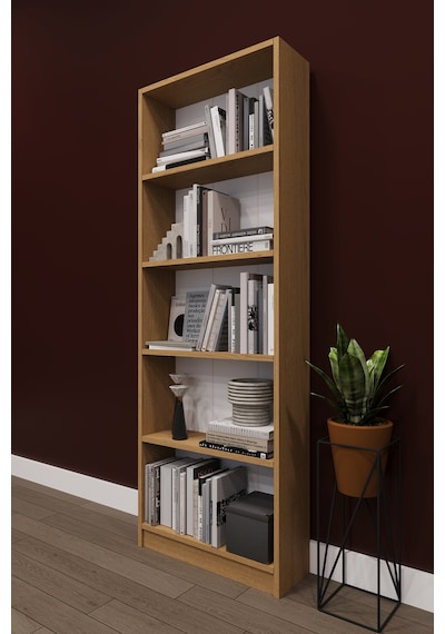 Lüks 5 Raflı Ev Ofis Kitaplık %100 Mdf Modern Dekoratif Kütüphane Kitaplık K002 Karına