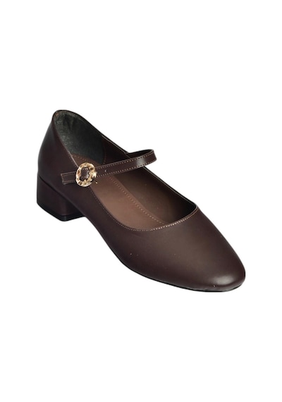 Fox Shoes V250660809 Kahverengi Kalın Alçak Topuklu Kadın Ayakkabı Kahverengi