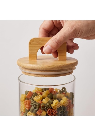 Bambu Kapaklı Yuvarlak Borosilikat Cam Kavanoz 1500 Ml, 10 25 Cm, Contalı Kulplu Şeffaf Spagetti Makarna Ve Kuru Gıda Saklama Kabı Çok Renkli Bambu Kapaklı Yuvarlak Borosilikat Cam Kavanoz 1500 Ml, 10 25 Cm, Contalı Kulplu Şeffaf Spagetti Makarna Ve Kuru Gıda Saklama Kabı Çok Renkli