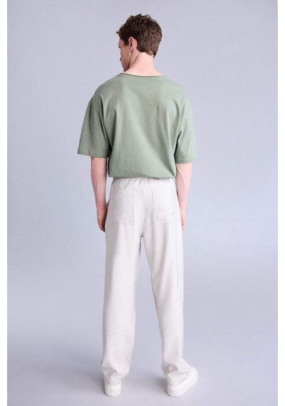Defacto Beli Bağcıklı Baggy Fıt Pantolon H0412ax26smbg766 Bej-bg766