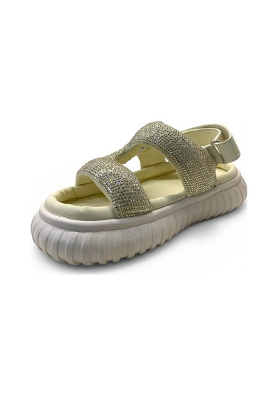 Marco Kids 846 Anatomik Kız Çocuk Taşlı Sandalet Bej