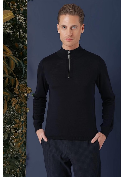 Efor Tr 861 Slim Fit Lacivert Klasik Triko Lacivert