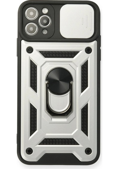 Newface - 30 - İphone 11 Pro Kılıf Pars Lens Yüzüklü Silikon - Matxzngz - - Gümüş