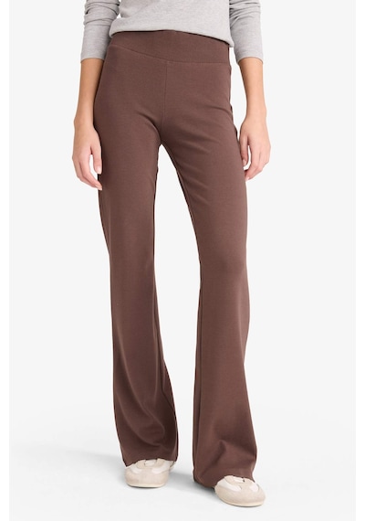 Defacto - Flare Fit Ribana Pantolon E0628AX25SP Kahve