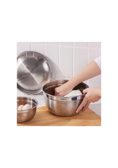 Cıklıd Çelik Saklama Kabı Seti, Paslanmaz Çelik, 3'lü Set Metal