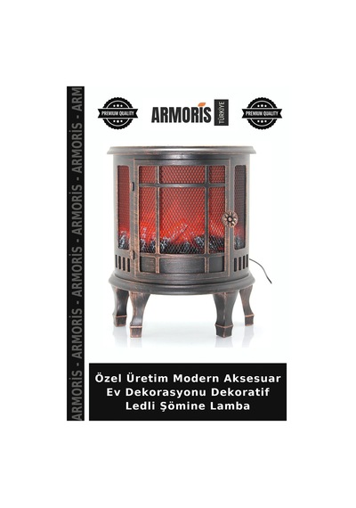 Özel Üretim Modern Aksesuar Ev Dekorasyonu Dekoratif Ledli Şömine Lamba