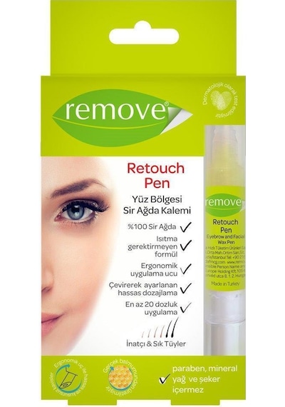 Remove Retouch Pen İnatçı ve Sık Tüyler için Yüz Bölgesi Sir Ağda Kalemi