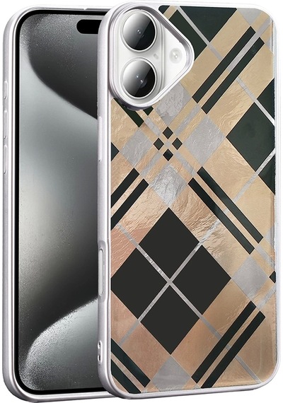 Apple Uyumlu iPhone 16 Kılıf Desenli Zore Mep Kapak Geometrik