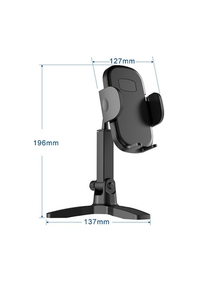 Masaüstü Telefon Standı 360 Derece Dönebilen Başlıklı Ayaklı Telefon Tripodu 4887