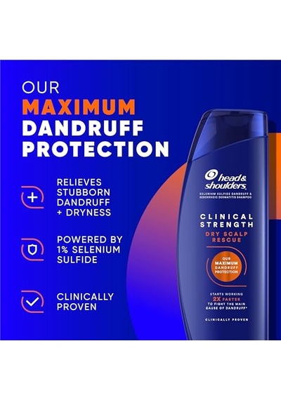 Klinik Kepek Savunması + Kuru Saç Derisi Kurtarma Şampuanı 13 Oz İkiz Paket