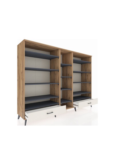 Hyperion Dolap 14 Raflı 2 Çekmeceli 220x44x163 Çam-antrasit/ayta Çam-antrasit/aytaşı Hyperion Dolap 14 Raflı 2 Çekmeceli 220x44x163 Çam-antrasit/ayta Çam-antrasit/aytaşı