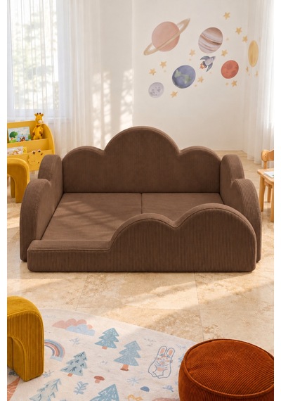 Funbed Junior Bulut Tasarımlı Çocuk Yatağı, Karyola Ve Oyun Matı Seti Kahverengi - 938609351 Funbed Junior Bulut Tasarımlı Çocuk Yatağı, Karyola Ve Oyun Matı Seti Kahverengi - 938609351