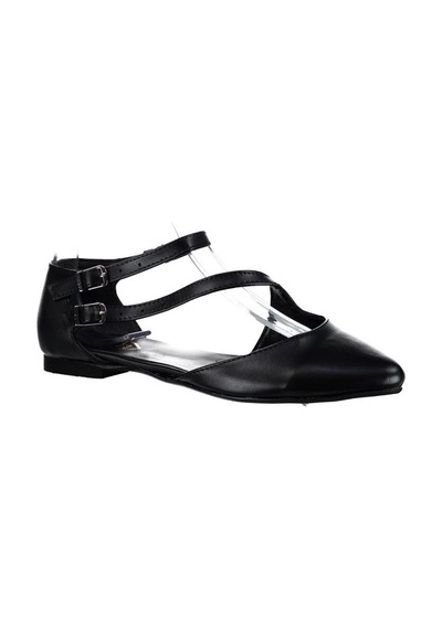 Fox Shoes Siyah Kadın Babet D726016909 Siyah