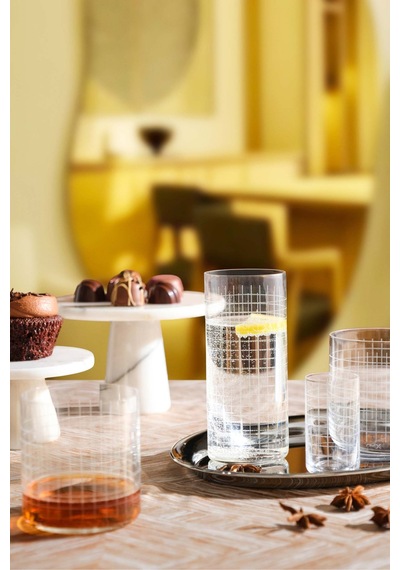 Pasabahce Nude Finesse Grid Meşrubat Bardağı - 1 Adet Şeffaf