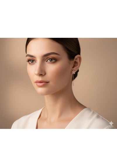 925 Ayar Sallantılı Papatya Küpe.rose.gold.rodaj Papatya Gümüş 76649898