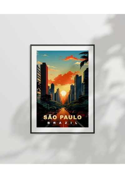 Çerçevesiz Poster São Paulo Gökyüzü