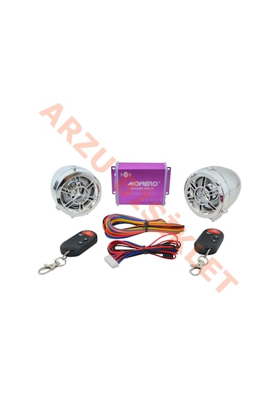 Motosiklet Alarm Seti [Bluetooth] [M - R] Siyah Hoparlör Lü