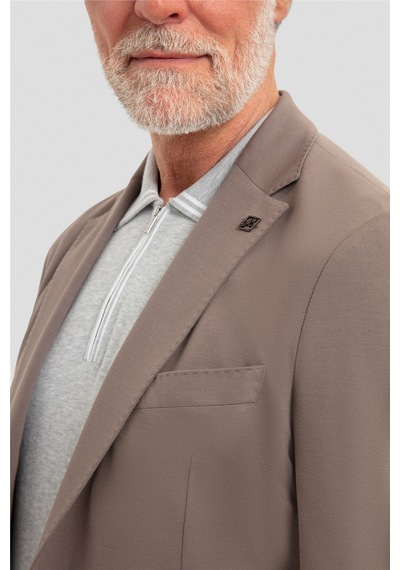 Sabri Özel Erkek Vizon Dar Kesim Slim Fit Modal Kumaş Mono Yaka Lastikli Bel Astarsız 6 Drop Takım Elbise Sabri Özel Erkek Vizon Dar Kesim Slim Fit Modal Kumaş Mono Yaka Lastikli Bel Astarsız 6 Drop Takım Elbise