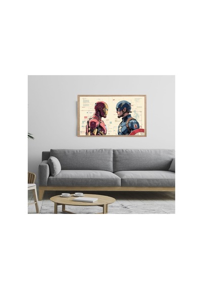 Poster Ahşap Çerçeveli Dekoratif Tablo Çok Renkli - 868787762 Çok Renkli