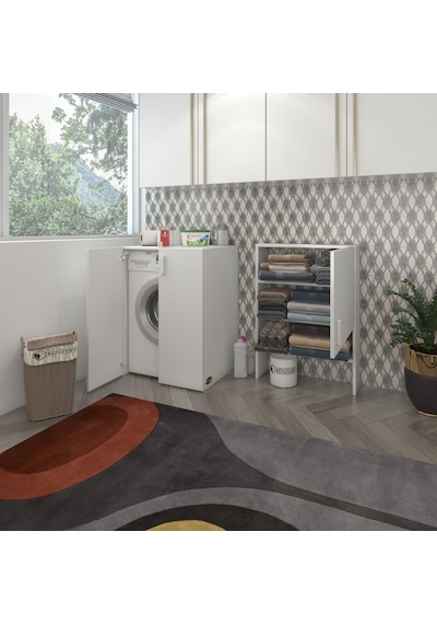 Kenzlife Çamaşır Makinesi Dolabı Kasparov Byz 180*066*55-20 Banyo Çok Renkli