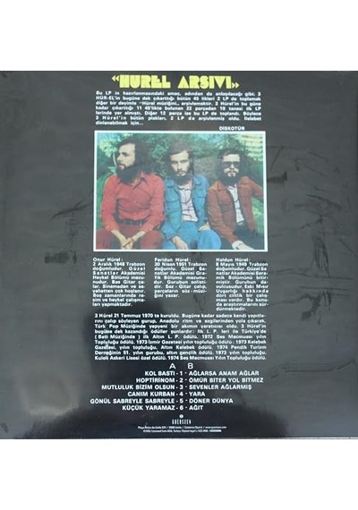 3 Hürel Hürel Arşivi - Plak Diğer